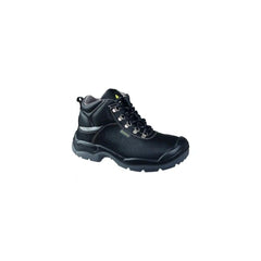 Delta Plus Pigmented Split Leather High Safety Shoes S3 SRC Size 42 - Black