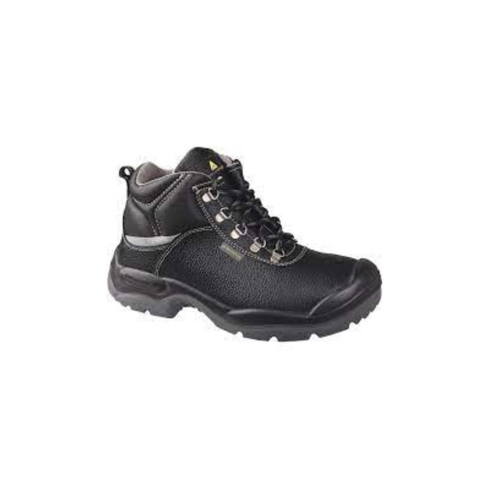 Delta Plus Pigmented Split Leather High Safety Shoes S3 SRc Size 44 - Black