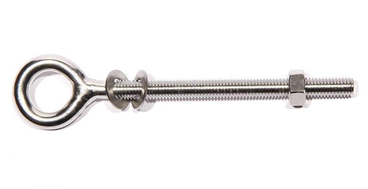 EYE BOLT WITH NUT FOR WOODEN POLE M8X100MM