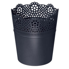 Prosperplast Lace Planter 11.2x11.2x13cm - Anthracite