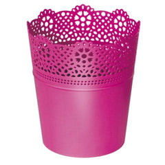 Prosperplast Lace Planter 16x16x18.5cm - Fuchsia