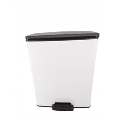 Curver Deco Bin Rectangular Duo 26L + 26L with Pedal - Black & White