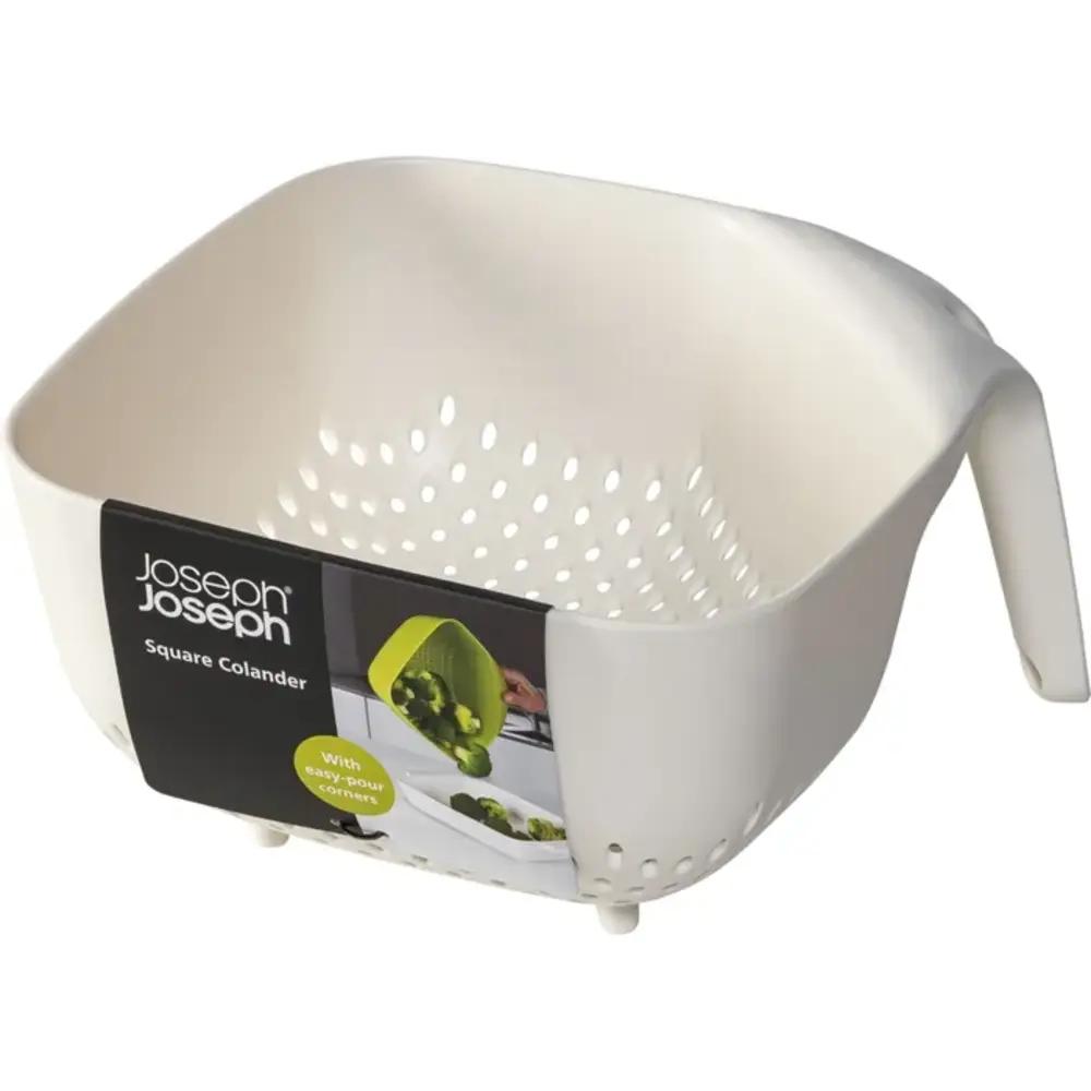 JJ SQUARE COLANDER - WHITE