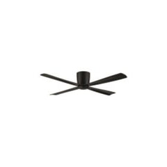 Eurolamp Decorative Ceiling Fan Light with Remote Control 122cm 58W - Black