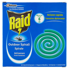 Raid Anti-Mosquito Spirals Pack of 10 Pieces