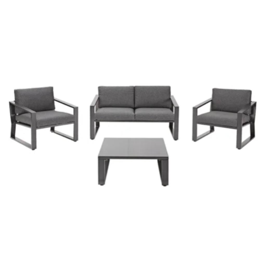 Naterial Lyra 2-Seater Sofa Set Dark Grey,