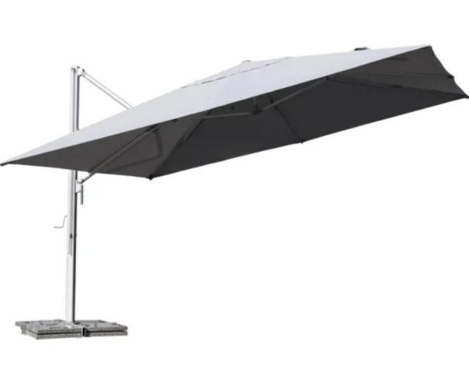 Naterial Sombra Side Umbrella 4x4m Light Grey