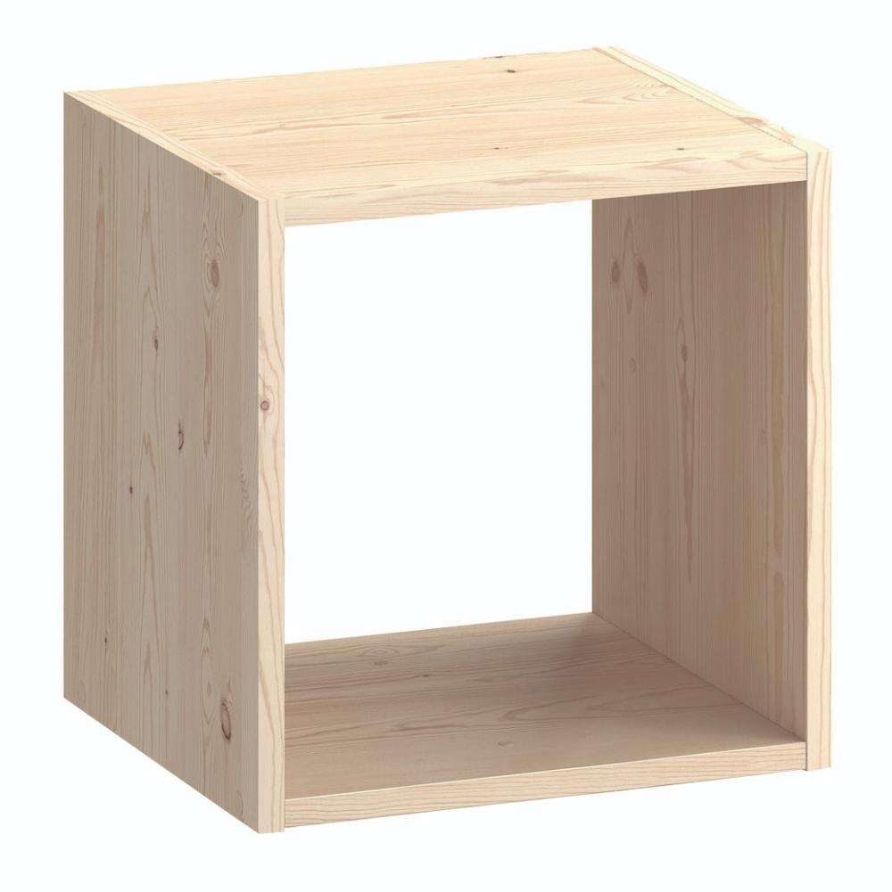 Library Kubik  - 1 Vano   Pino Massiccio grezzo 360x300x360mm