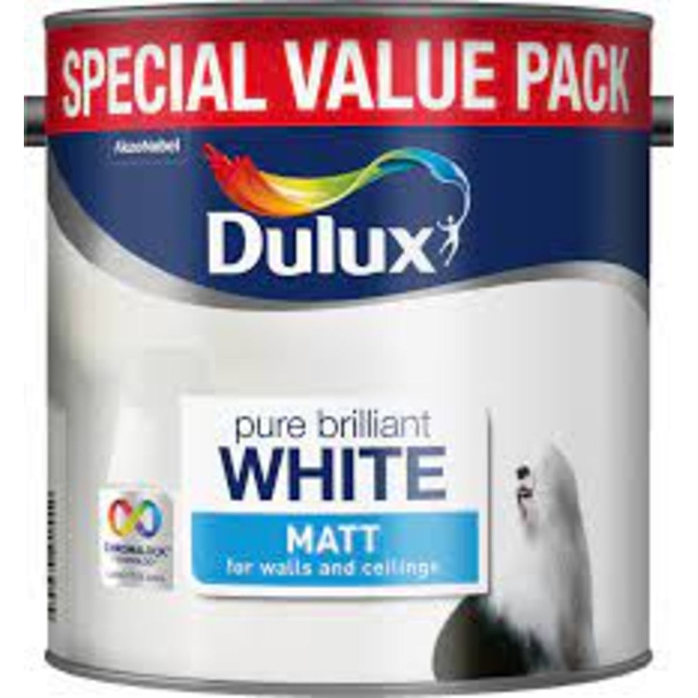 Dulux Matt Emulsion Pure Brilliant White 6L