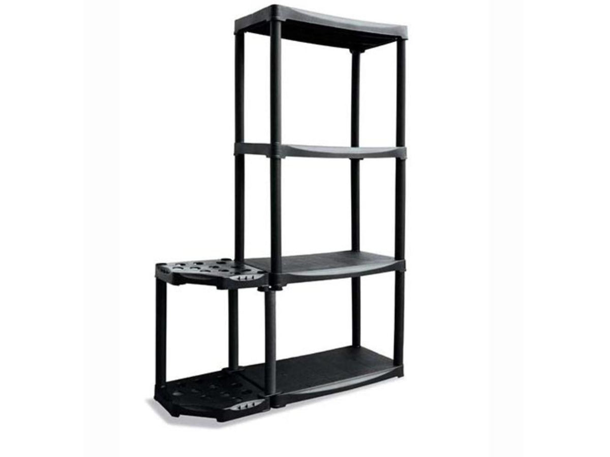 Broom holder 2 levels shelf  890 x 300 x h 1330 mm,