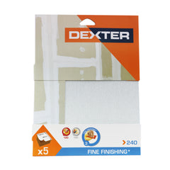 Dexter Set Of 5 Hand Sanding Papers Grain 240 Rev.2,
