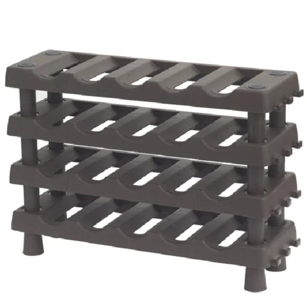 Wine rack with 4 shelves in polypropylenee, L 715 x P 220 x H 495 mm.
