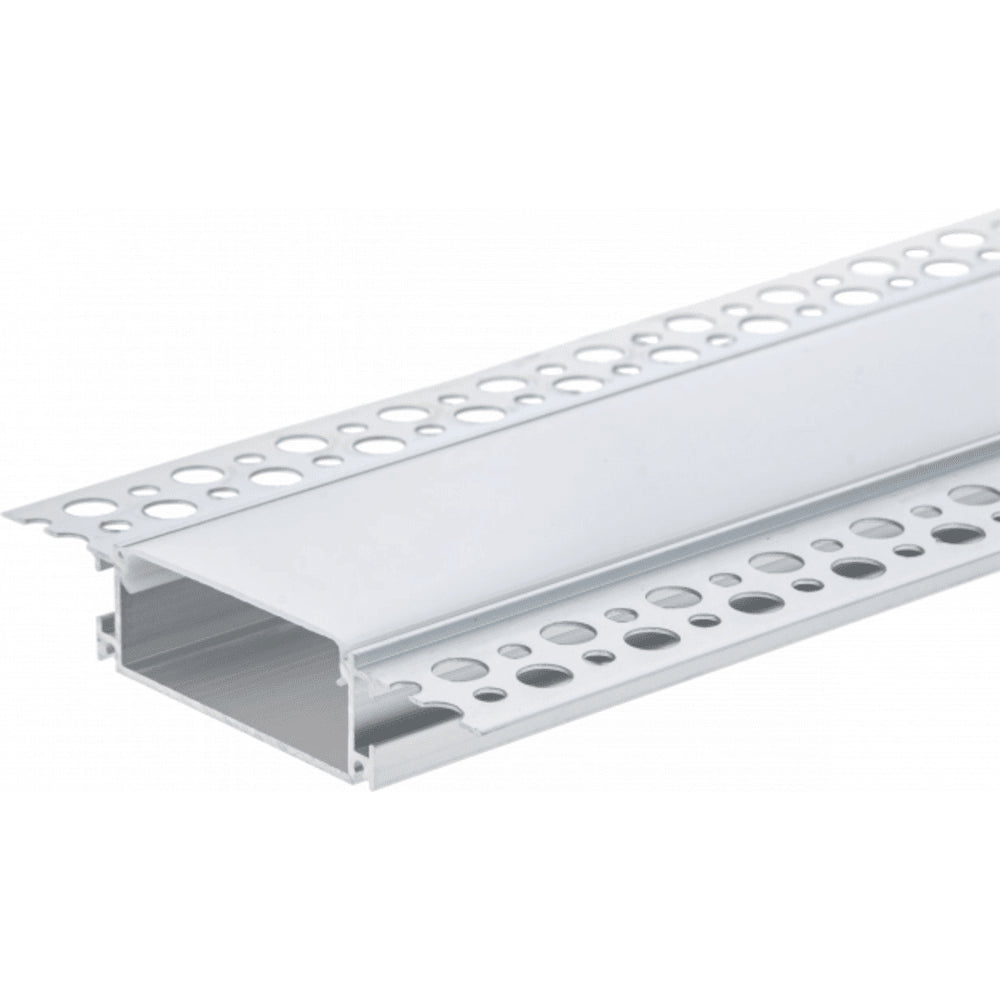 Optonica Aluminium Profile for Led Strip 200 x 5 x 2cm - Silver Body with White Cover