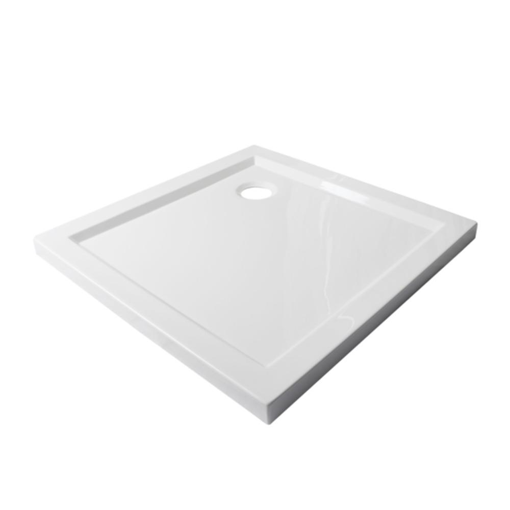 Sensea Essential Acrylic Square Shower Tray 80 X 80Cm - White Glossy