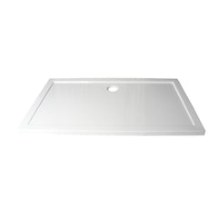 *Sensea Essential Acrylic Rectangular Shower Tray 80 X 140Cm - White Glossy