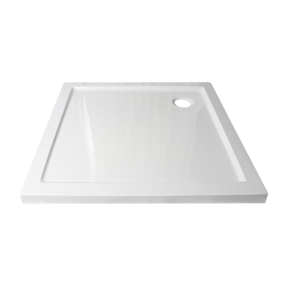 *Sensea Essential Acrylic Square Shower Tray 90 X 90Cm - White Glossy