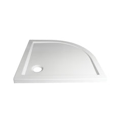 Sensea Essential Acrylic Corner Round Shower Tray 90Cm - White Glossy