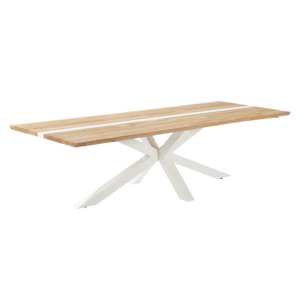 Naterial Lagos Dining Table 280x106x75cm White/Teak