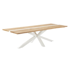 Naterial Lagos Dining Table 280x106x75cm White/Teak