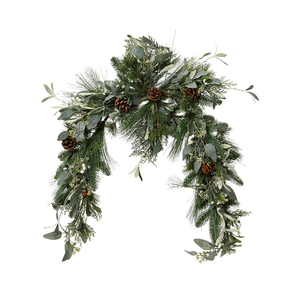 Everlands Madern Garland with Pinecones, Eucalyptus and Glitter 120cm