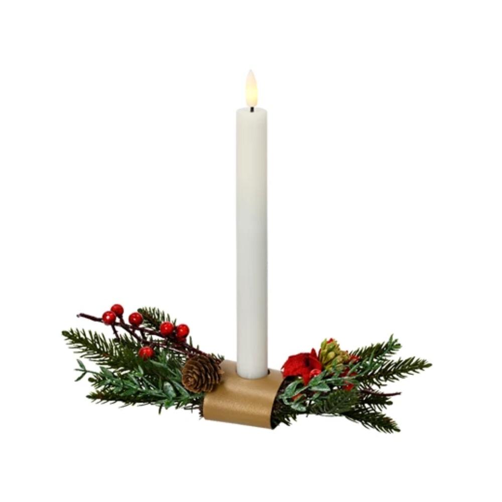 Everlands Classic Pre-Lit Candleholder 24cm - Warm White