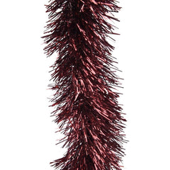 Decoris Tinsel Garland Shiny 10 x 270cm - Oxblood