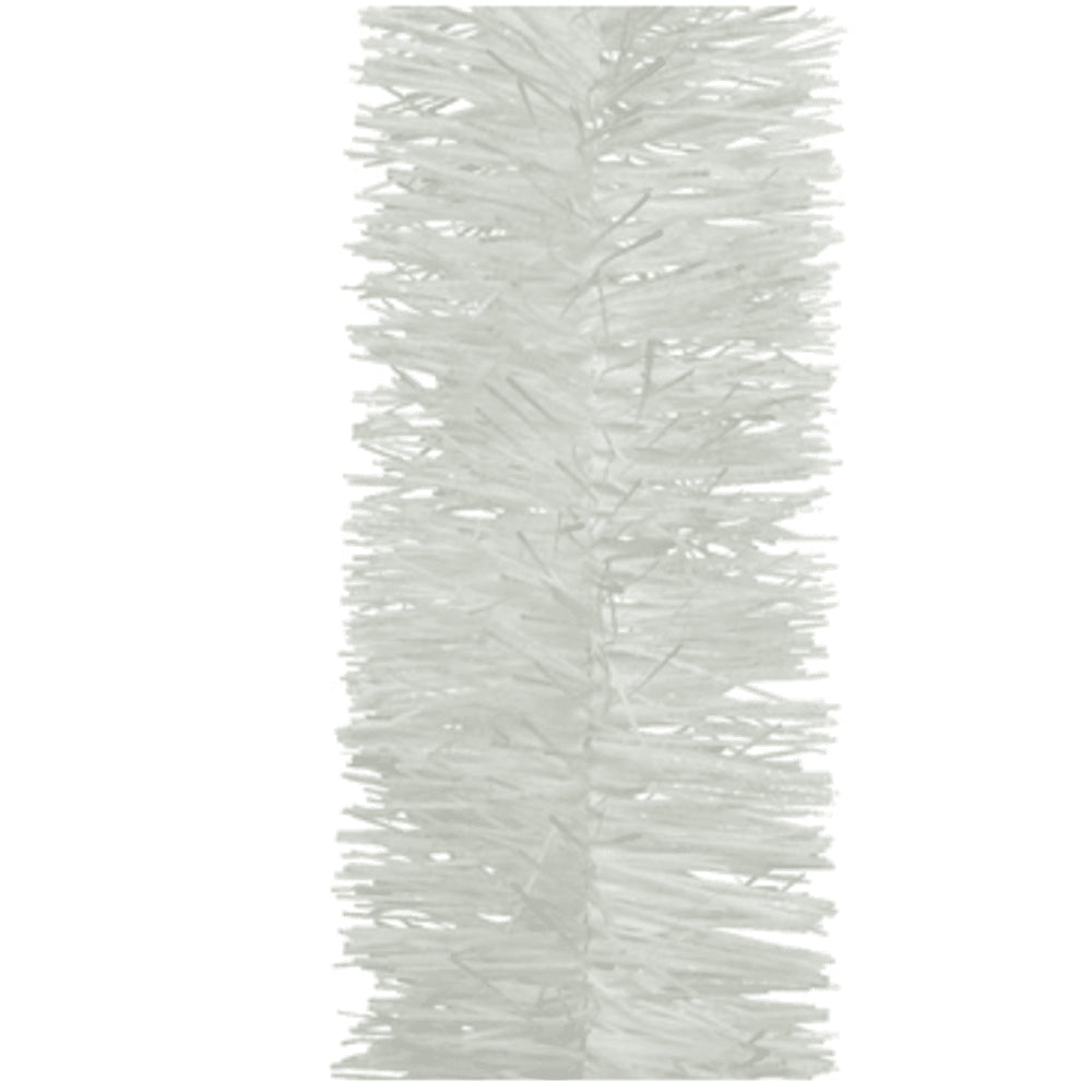 Decoris Tinsel Garland Diamond 7 x 270cm - Winter White