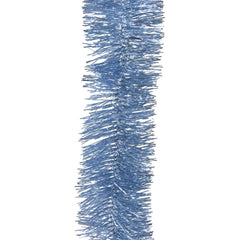 Decoris Tinsel Garland Shiny 7 x 270cm - Hazy Blue