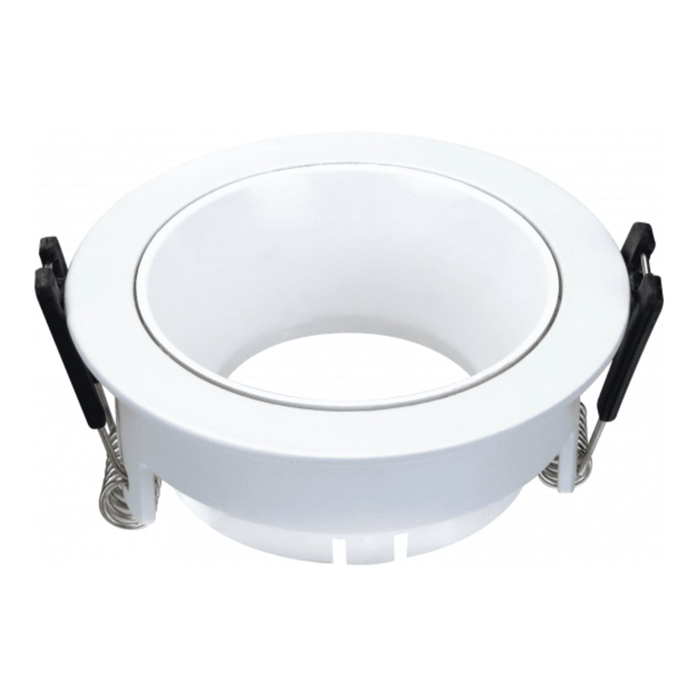 Optonica Spotlight Fixture Round Aluminium with GU10 Socket - White