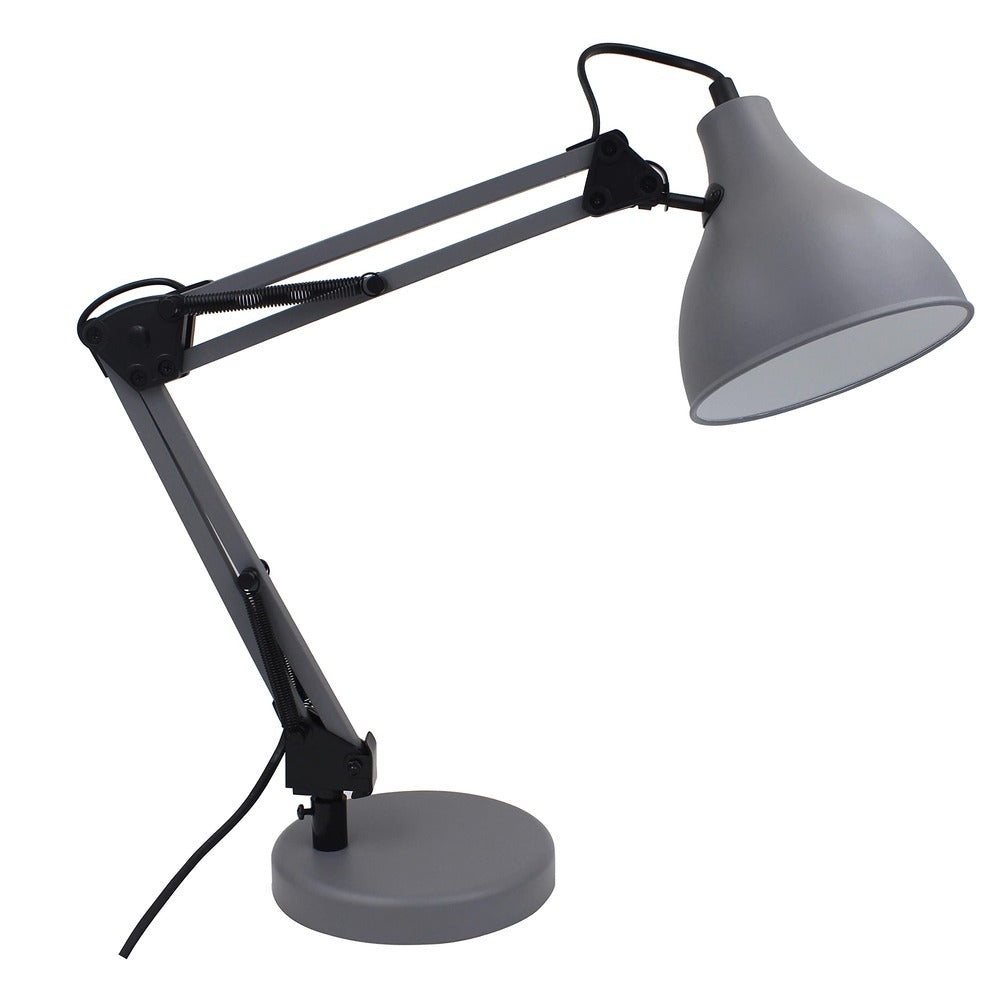 Inspire Ennis Desk Lamp E27 55cm - Metal Grey