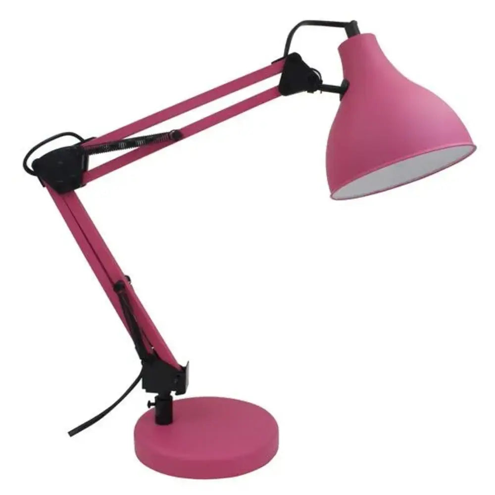 Inspire Ennis Desk Lamp E27 55cm - Metal Pink