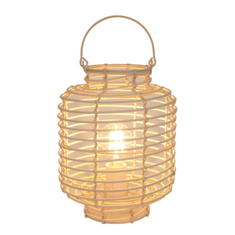 Inspire Floki Table Lamp 27cm with Natural Rattan Design and E27 Socket