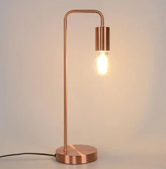 Inspire Lina Table Lamp 45cm with E27 Socket - Matt Copper