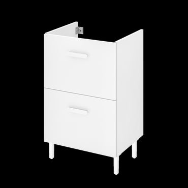 EASY_UNDER BASIN CABINET_50_S_40_70_2-DRAWERS_WHITE TOPMATT