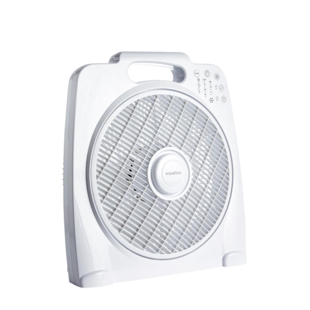Equation Countertop Fan, Plastic, White With Remote Control, 3 Speed/Modes, Timer