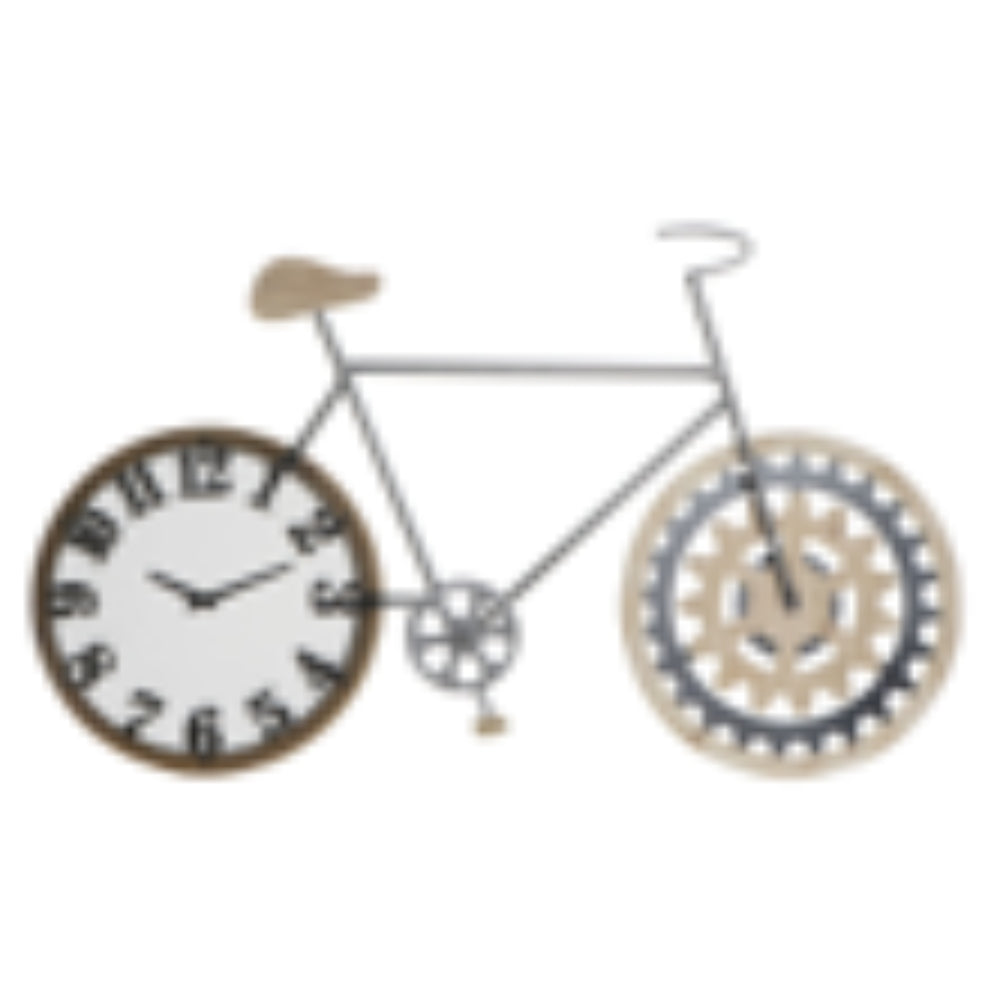 *Wall Clock Metal Mdf 108X6,4X63,5 Bicycle Black