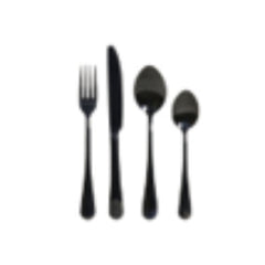 Idecor Cutlery Set of 4 Pieces - Black