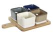 Aperitif Set 5 Bamboo Porcelain 27X20X1,3 Brown