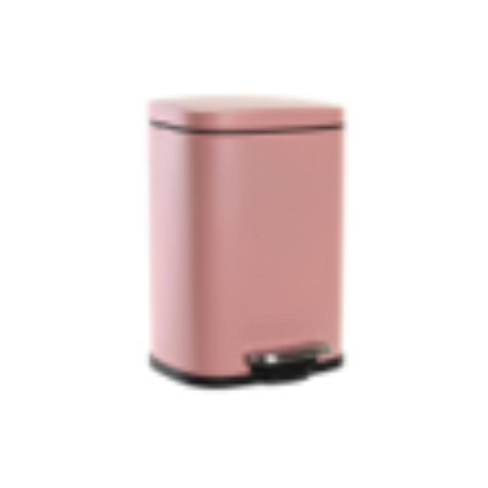 iDecor Metal Paper 5.5L Bin 21 x 15 x 29cm with Slow Enclosure - Coral