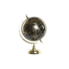 iDecor PVC Globe with Metal 20 x 18 x 33cm - Black with Gold