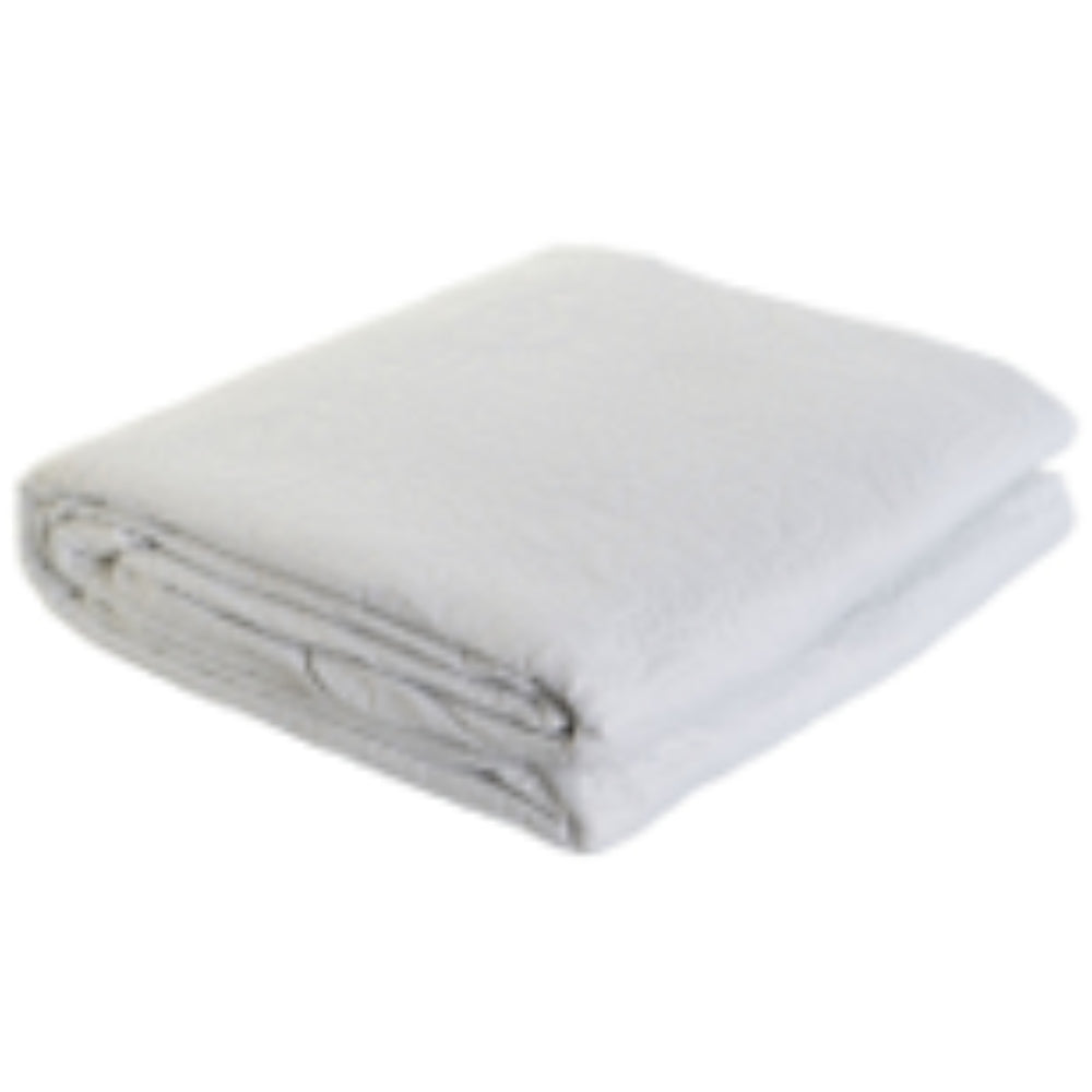 iDecor Polyester Quilt 180 x 260 x 1 285Gsm - Embroidery White