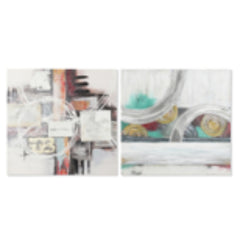 iDecor Canvas MDF Abstract Picture 80 x 2.8 x 80cm - 2 Assorted Designs