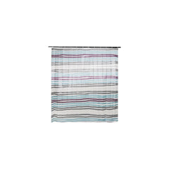 Sensea Shower Curtain Design With Lines Blue,Purple and Cream W180cmxH200cm