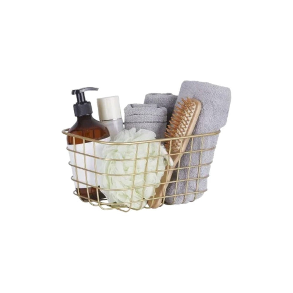 Sensea Metal Storage Basket Gold