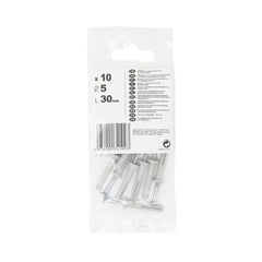 Standers Hammer-In Plugs With Screws 5 X 30Mm - 10 Pieces