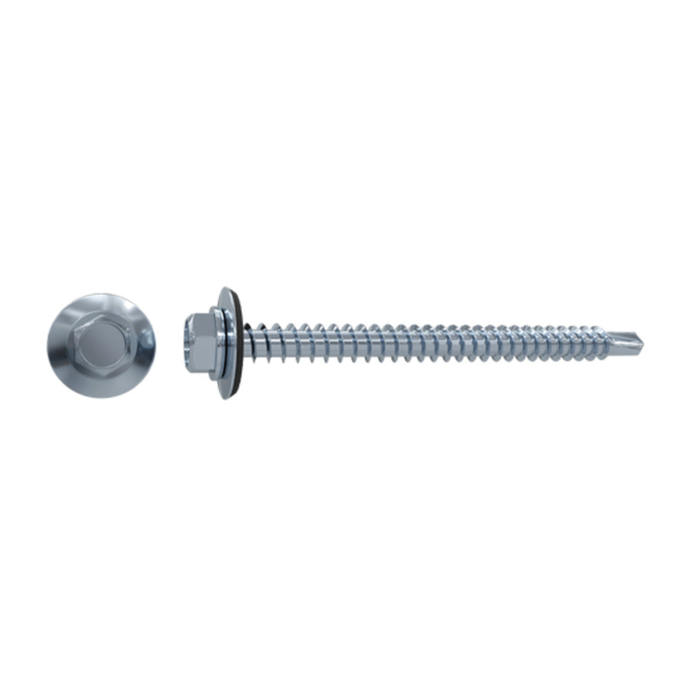 Standers Self-Drilling Screw Hex + Epdm Steel Wzp+Cr3 5.5X25 100Cb