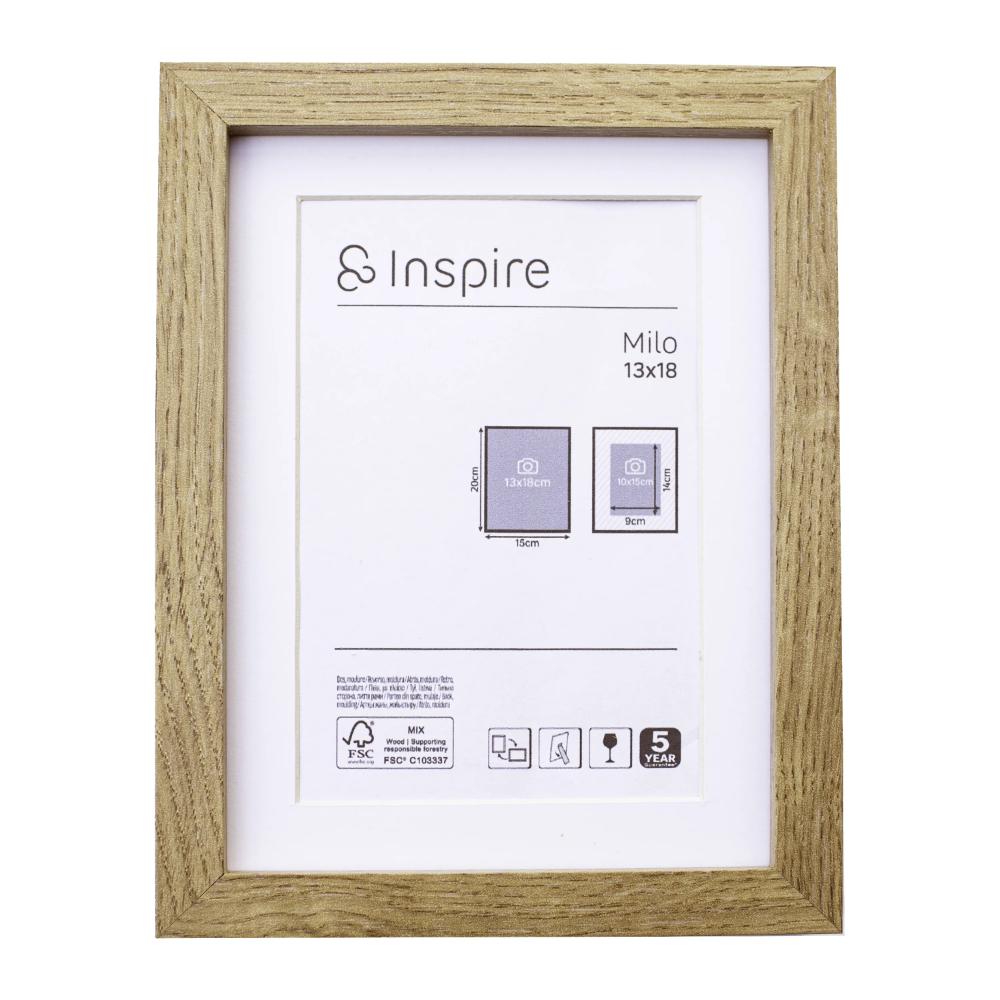 Inspire Milo Frame 13 X 18Cm - Oak