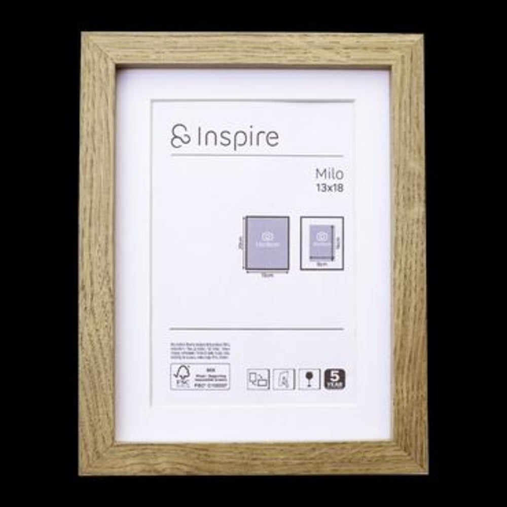 Inspire Milo Frame 13 X 18Cm - Oak