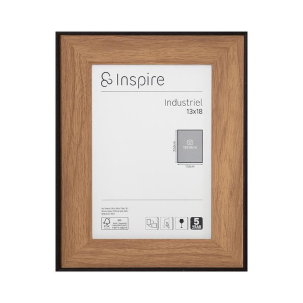 Inspire Industriel Photo Frame 13x18cm Walnut