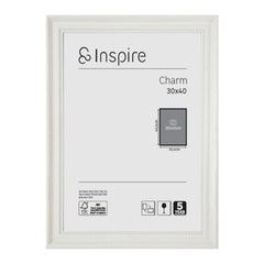 Inspire Charm Photo Frame 30X40cm White